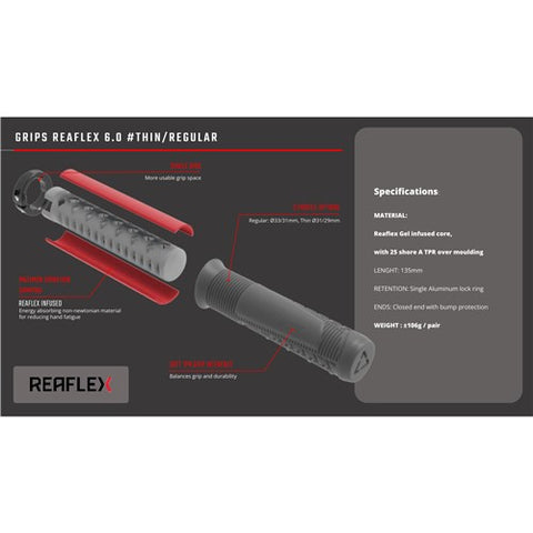 Leatt Grips ReaFlex 6.0 Granite 31mm Regular